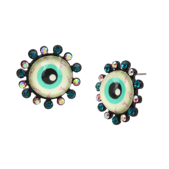 Betsey Johnson Glow in the Dark Eyeball Stud Earrings,NIB - Picture 3 of 7